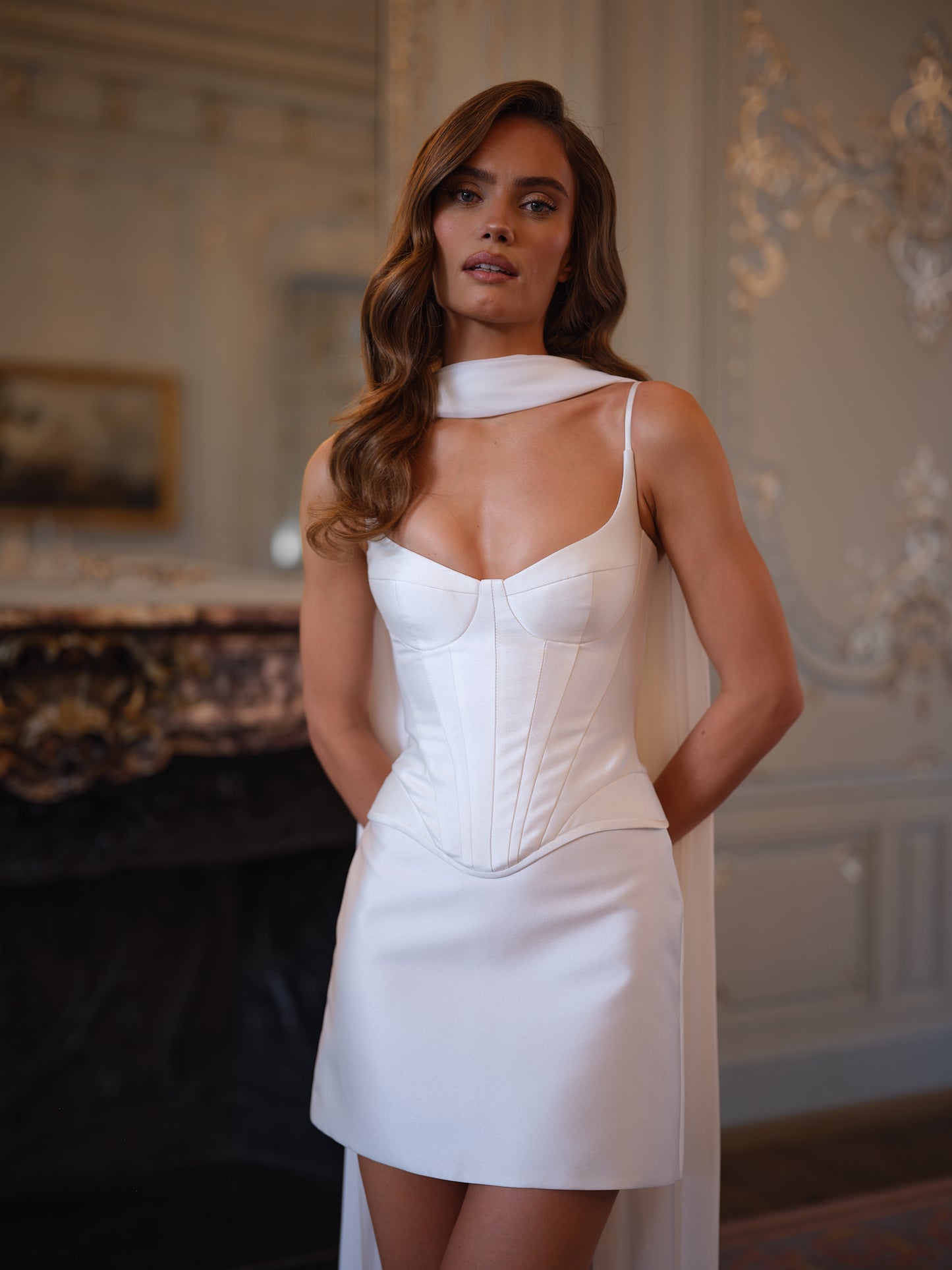 PENELOPE DOUBLE SATIN MINI